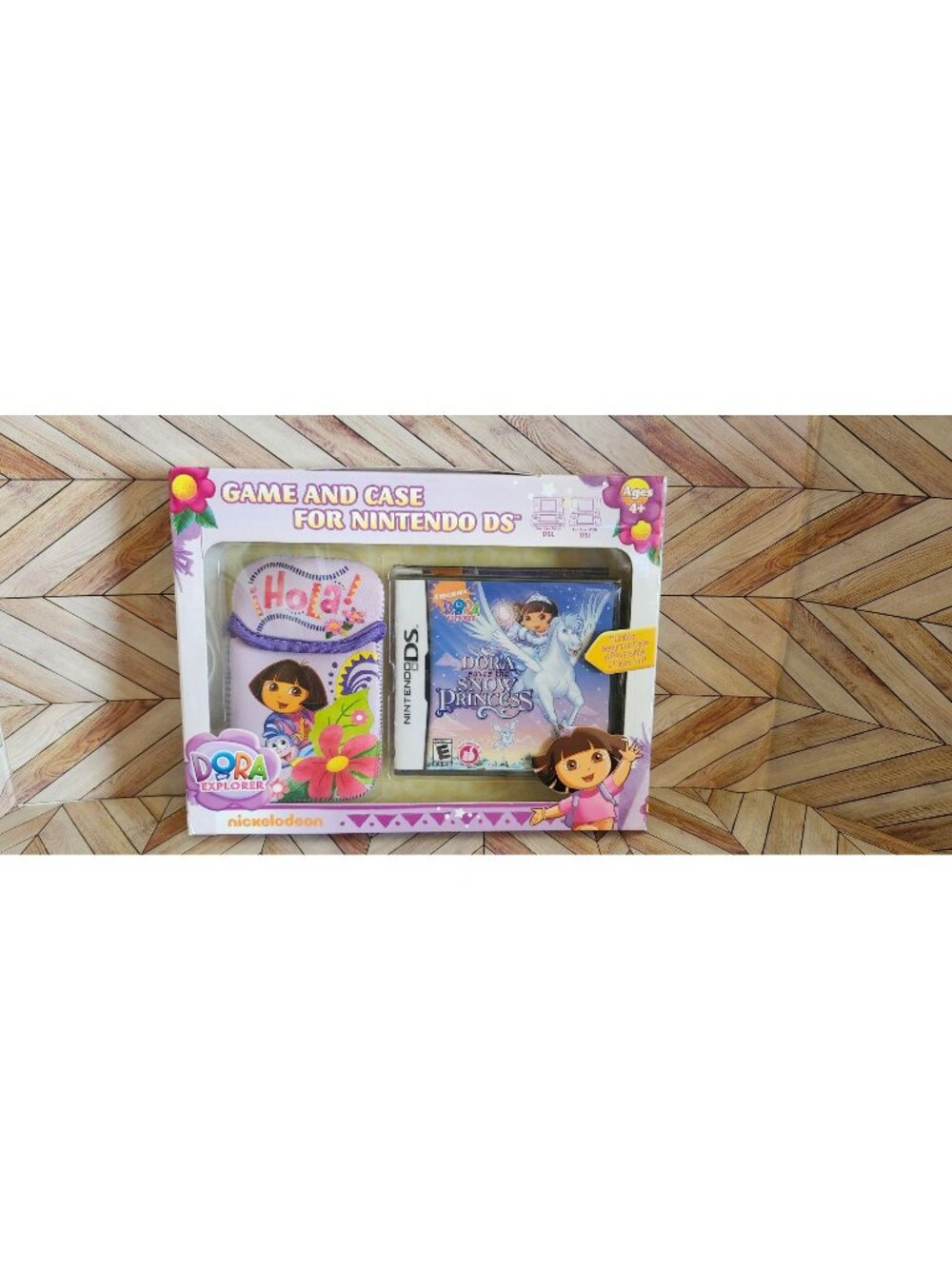 New Dora Saves Snow Princess Nintendo DS Game Reversible Case Bundle Nickelodeon